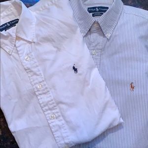 Two button down shirts by Polo Ralph Lauren